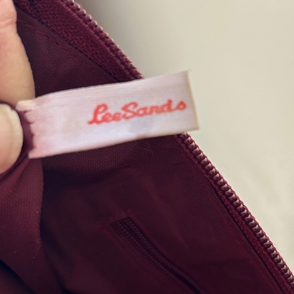 Vintage‎ Lee Sands Pink/ Red/ Burgandy  Eel Skin Leather Shoulder Bag Unique - Picture 14 of 15